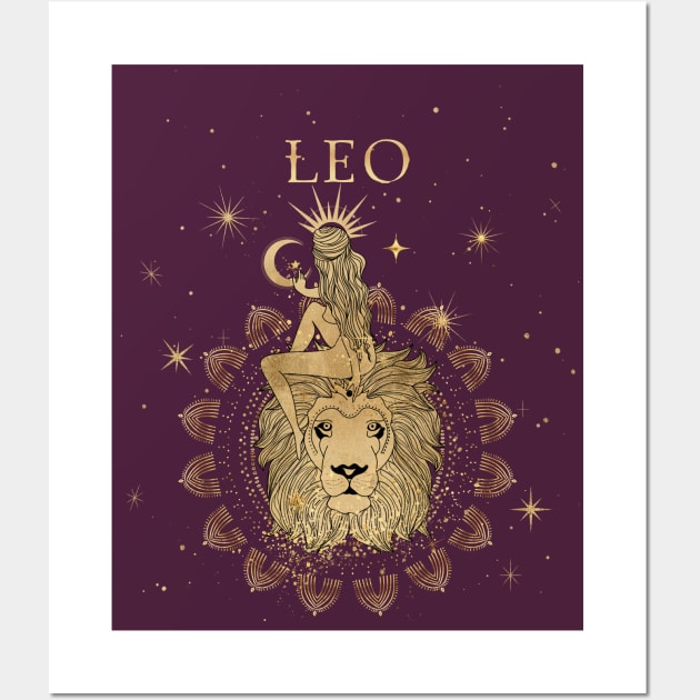 Leo zodiac sign Wall Art by ArtStyleAlice